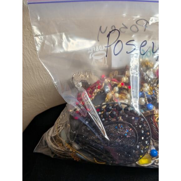 Jewelry Lot Posey Repurpose Bag 4 Plus Lbs Beads/Craft/Repurpose Pieces - Picture 3 of 8